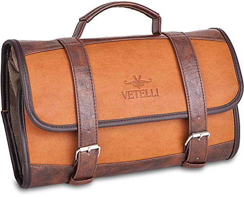 Bolsa de aseo para hombres de Veletti para desenrollar