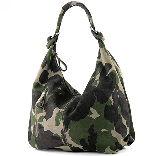 Bolsa de gamuza estampada de camuflaje para mujeres