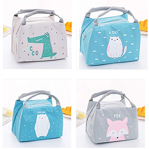 Bolsa de lona isotérmica para niños con dibujos de animales