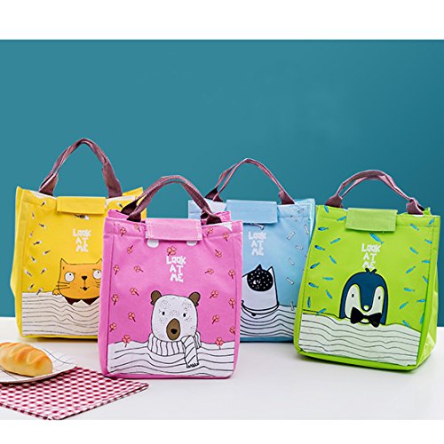 Bolsa isotérmica de lona para niños con animales pequeños