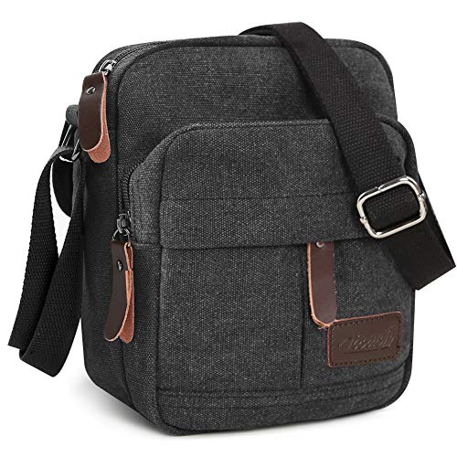 Bolsas de lona tamaño S, bolsa de lona gris para hombres, Zicac