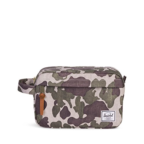 El neceser de baño para hombres de Herschel en lona de camuflaje azul marino