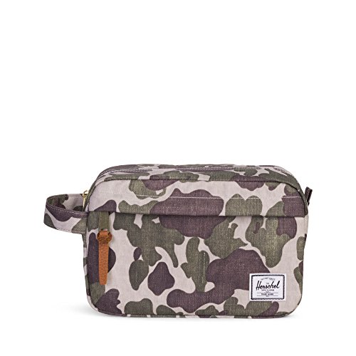 El neceser de baño para hombres de Herschel en lona de camuflaje azul marino 