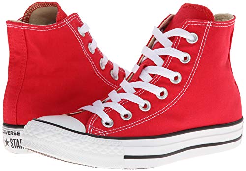 Iconic Converses Chuck Taylor Canvas Sneakers Red and High