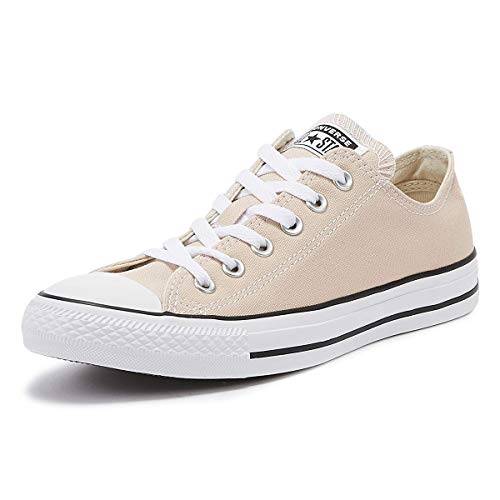 Iconic Converses Chuck Taylor zapatillas de lona beige y bajo