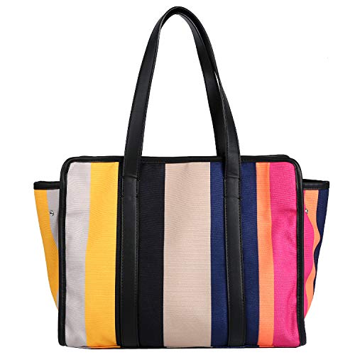 La bolsa de la compra Paco Tora a rayas en colores brillantes