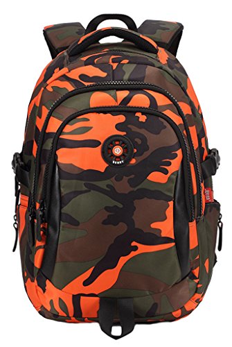 Mochila de camuflaje naranja