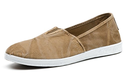 Natural World Organic Cotton Canvas Vegan Espadrille Shoe brown