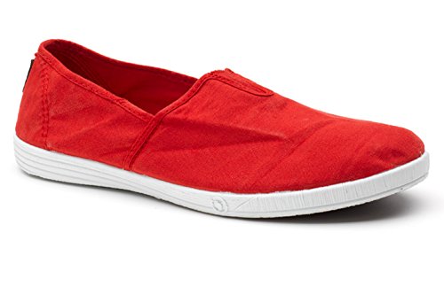 Natural World Organic Cotton Canvas Vegan Espadrille Shoe red