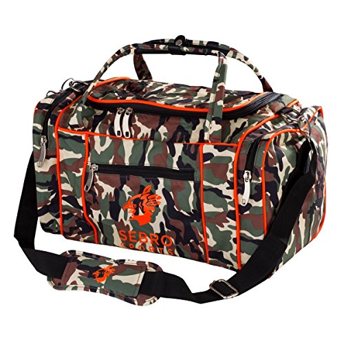 Sebro Camo y bolsa de deporte naranja llamativa