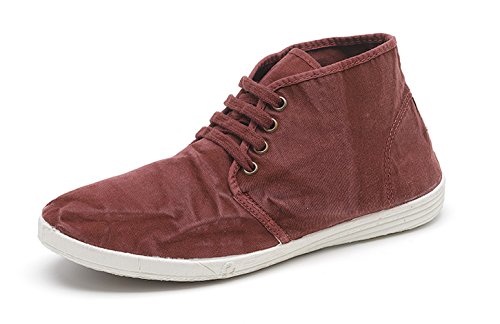 Zapatillas de deporte de alta calidad de algodón orgánico Vegan Natural World Zapatillas de deporte de alta calidad de algodón orgánico Natural World Canvas Zapatillas de deporte de alta calidad para hombres Burdeos