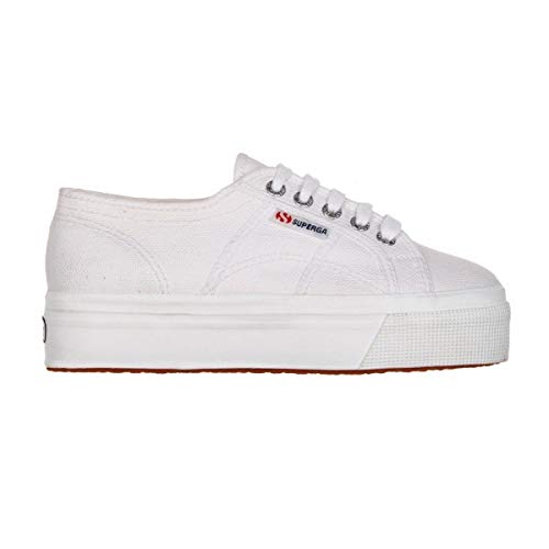 Zapatillas de lona blanca casual Superga con forma extraplana